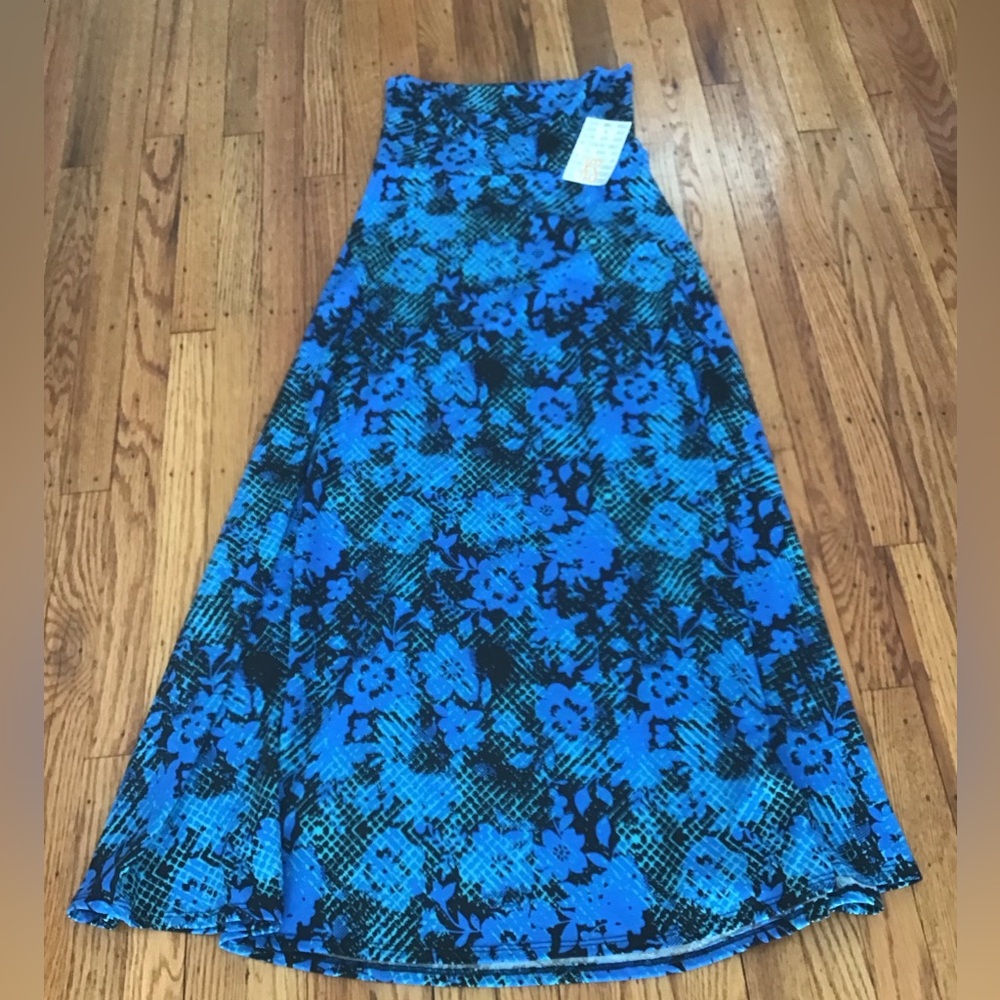 Lularoe Maxi Blue Floral Women's Skirt